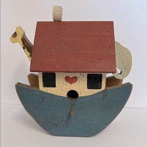 Handcrafted Wooden Rustic Farmhouse Noah’s Ark Large Birdhouse Unique Decor